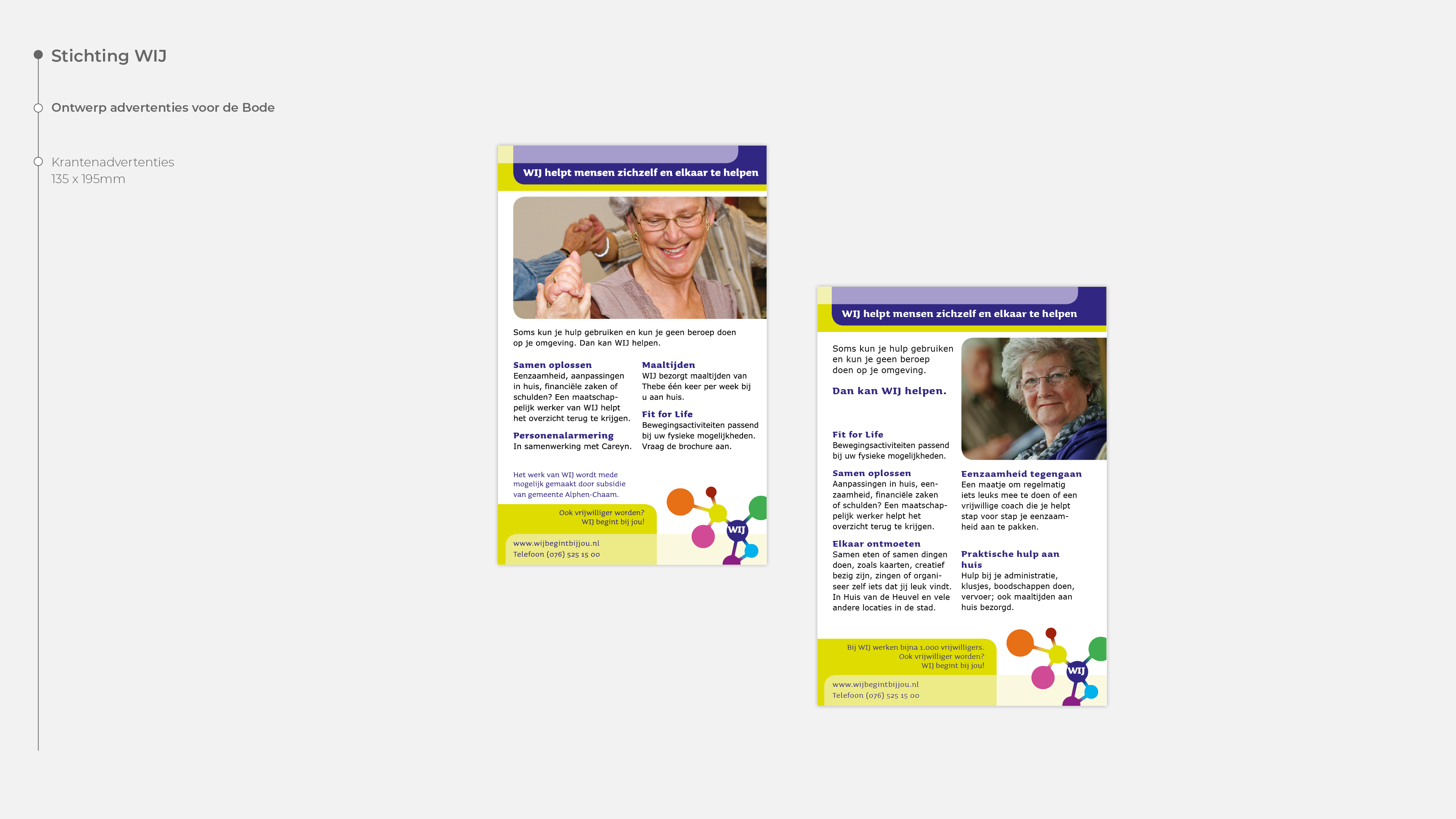 Stichting WIJ ontwerp krantenadvertentie